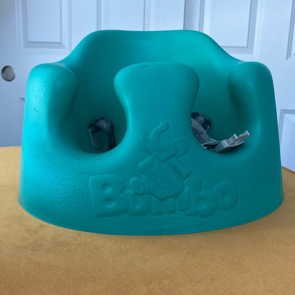 Teal Baby Seat with Safety Straps